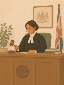 going to court a judge