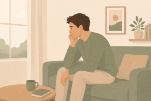 man experiencing abuse