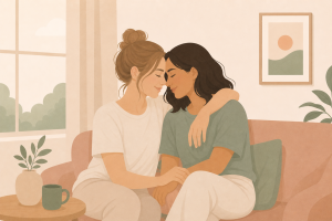 will it get better? this sounds like a trauma bond here pictured between two women